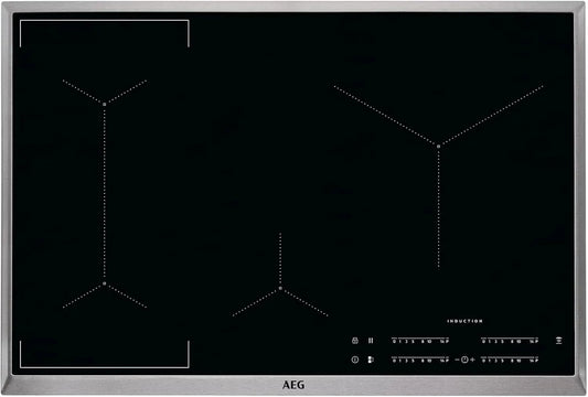 AEG IKE84441XB Kochfeld, 80 cm, 4 Kochzonen, Touch-Bedienung, autark, Edelstahl