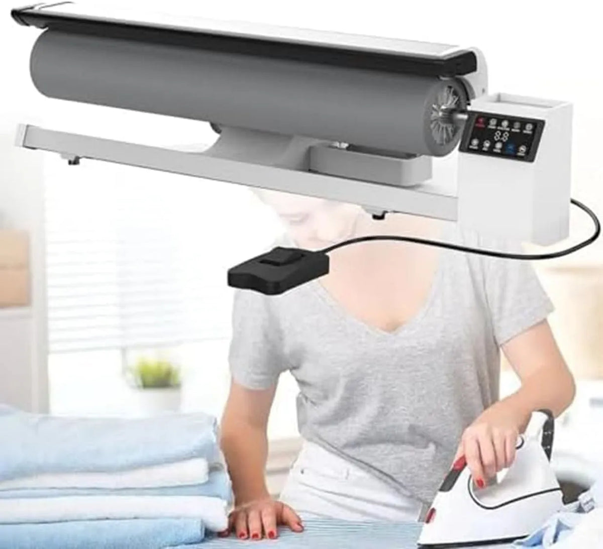 Rotationsdampfpresse, Rollenbügelmaschine, Transportrollen, für Effiziente Wäsche- Und Textilpflege