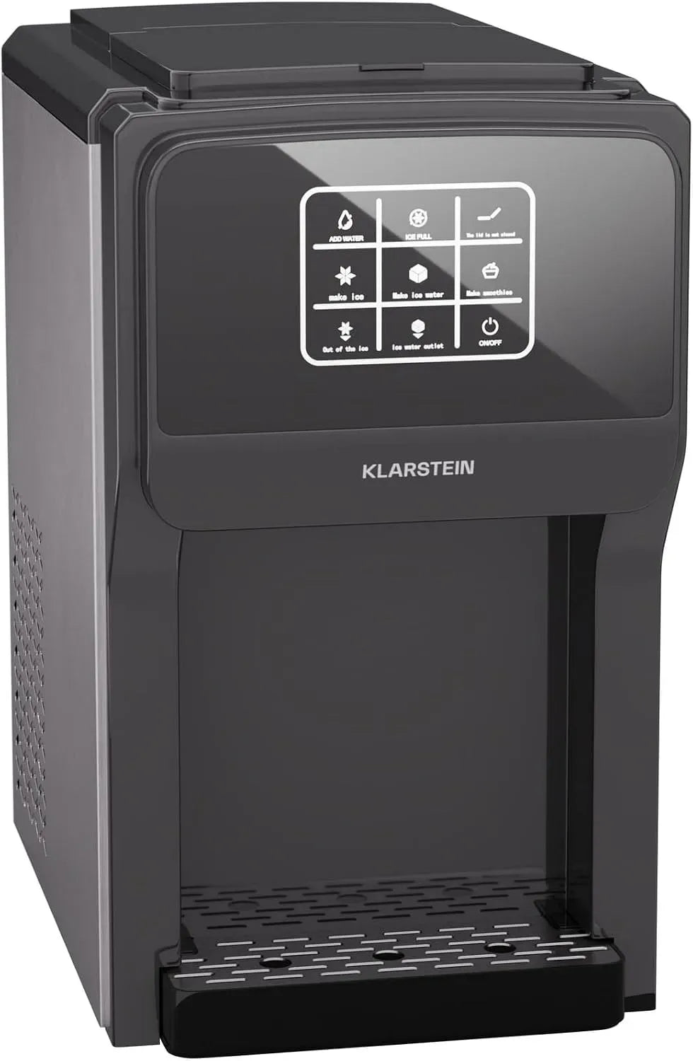 Klarstein 3in1 kg/24 Eiswürfelmaschine, großer Wassertank, Edelstahl, 20 h
