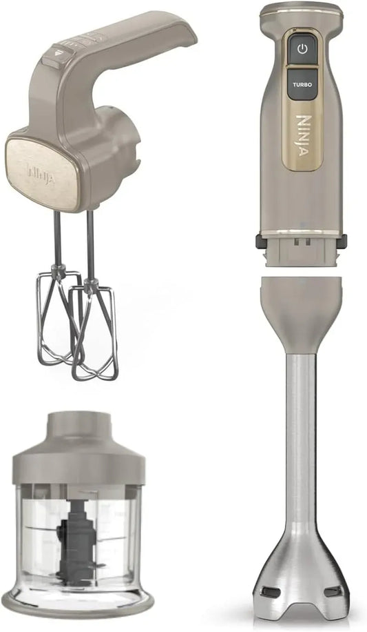 Ninja 3-in-1 Foodi Stabmixer, Handmixer & Zerkleinerer, Stufenweise Anlauf