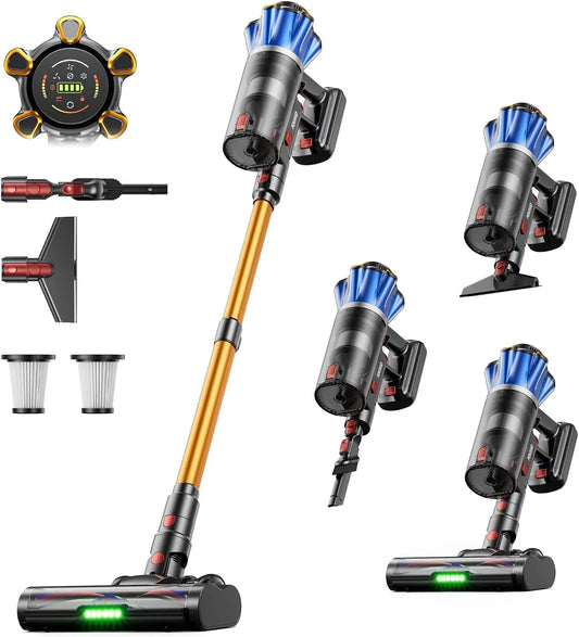 Staubsauger, 600 W, Akku 600W/50kPa/70Min, elektrisches Staubsauggerät, Staubsauger Kabellos mit Hurrikanmodus