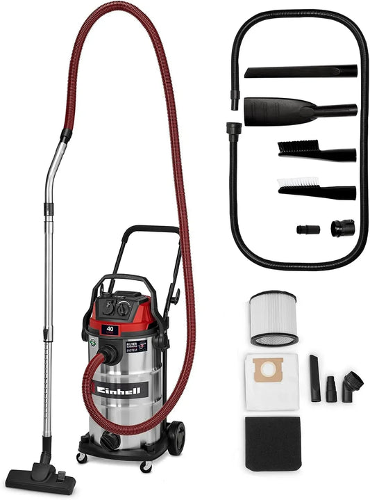 Einhell VC 4090 Gerätezubehör, 40 L, 1150 W, 225 mbar Saugleistung, Nass-Trockensauger TE- SACL, HEPA-Filter