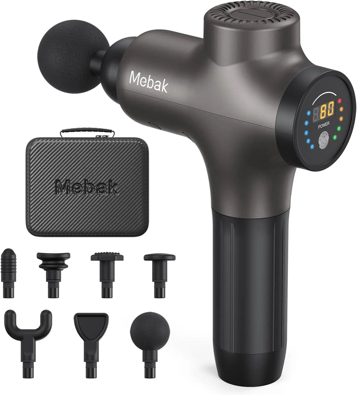 3200U/min 2600mAh Massagepistole, Massagegerät, Akku, Muskelmassagegerät, elektrisches Handmassagegerät, 12 MM, tragbar, 5 Stufen, kabellos