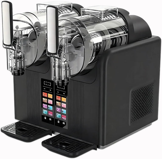 X 2L Slush-EIS-Maschine, Slush-Eisbereiter, 2 L, Touch-Bedienung, Schwarz, für Den Heim- Und Gewerbegebrauch