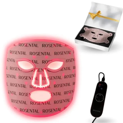 Rosental Organics LED Face Mask, für Beauty-Maske für Zuhause, LED-Gesichtsmaske für die Skincare-Routine, inklusive rotem & nahem Infrarot-Licht