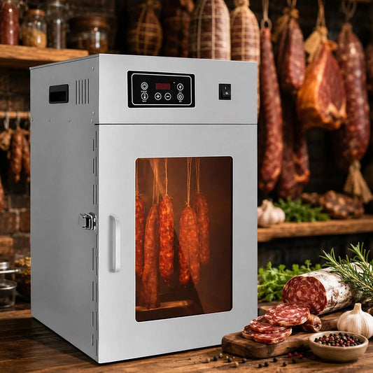24h Reifeschrank, Dörrautomat, Lebensmitteltrockner, 800 W, 30 bis 90 °C, Timer, Restaurant, Gastronomie, Edelstahl, für Wurst, Dry