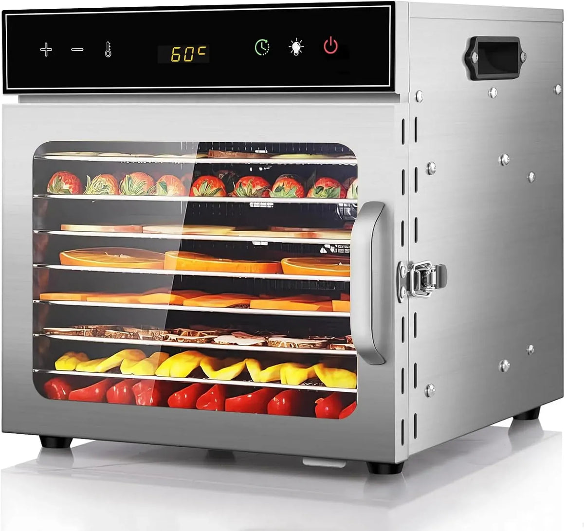 Dörrautomat, Lebensmitteltrockner, 500 W, Edelstahl, für Fleisch