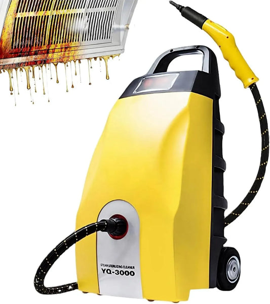 Dampfreiniger, 3,5 L, tragbar, Einsatz auf Böden, in Küche, Auto und an Fenstern, Inklusive 9 Zubehörteile Yellow, 2,5 m