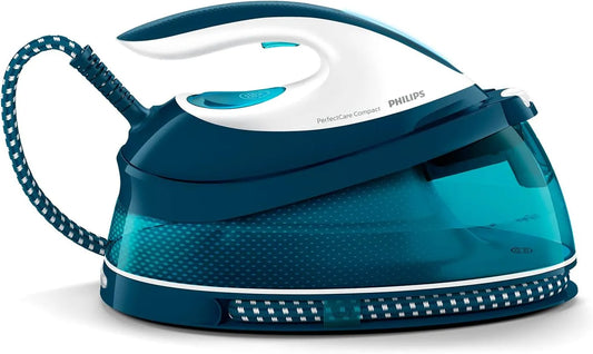 Philips GC7844/20 Dampfbügelstation, Bügeleisen, elektrisches Bügeleisen, 1,5 L, 2400 W, 120 g, 6,5 bar, 400 g, großer Wassertank, IPS-Panel, Blau