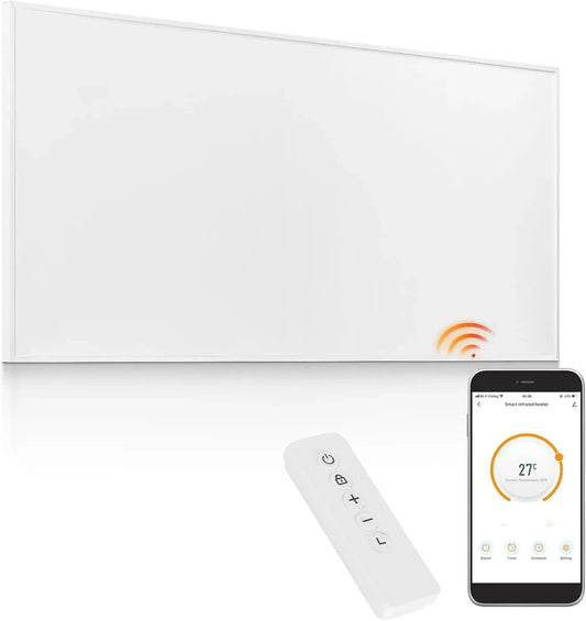 Infrarot-Heizung, Infrarotheizung, 1000 W, WLAN, Thermostat, Wärmefunktion, Stand- und Wandmontage