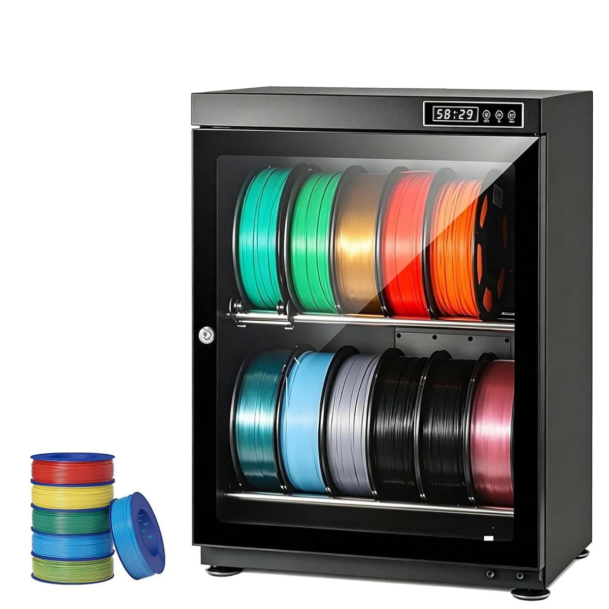 Luftentfeuchter, 70 L, 10 W, Trockenschrank 3D-Filamente, 3D-Optik, Kapazität Für 10 Bis 21 Spulen À 1 Kg, Geringer Stromverbrauch Von 10 W