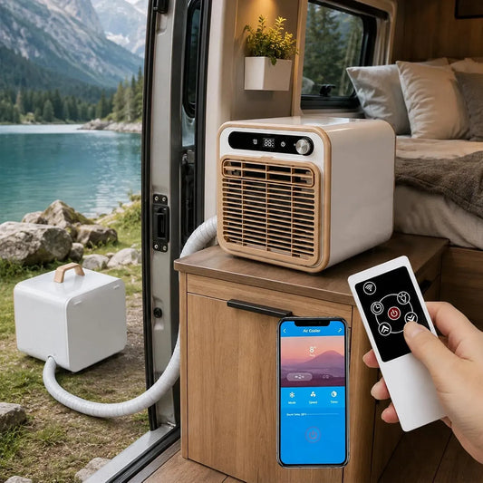 Klimaanlage 1.5m-Pipe, App, IPS-Panel, Camping, Wohnwagenreisen & Zeltcamping, Für Roadtrips, 1.5 m