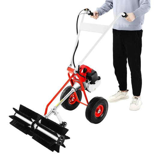 43cc 2-Takt Kehrmaschine, Bodenkehrmaschine, 60cm, 60 cm, 1,25 kW, für Rasen, Benzin, 1.7 PS